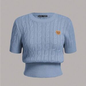 💐Blue Cable Knit Sweater